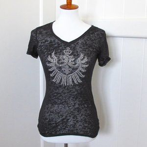 Kendra Duck | Form Flattering V-Neck Tee Embellished